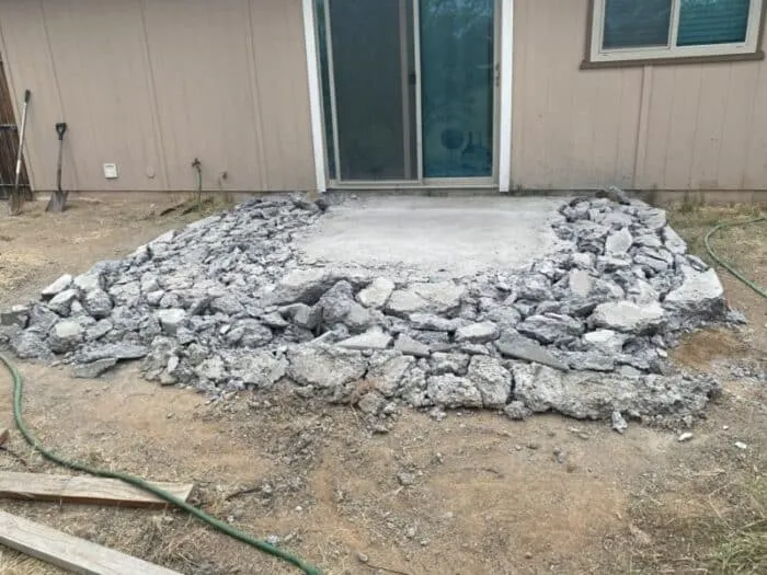 concrete patio demo removal 1