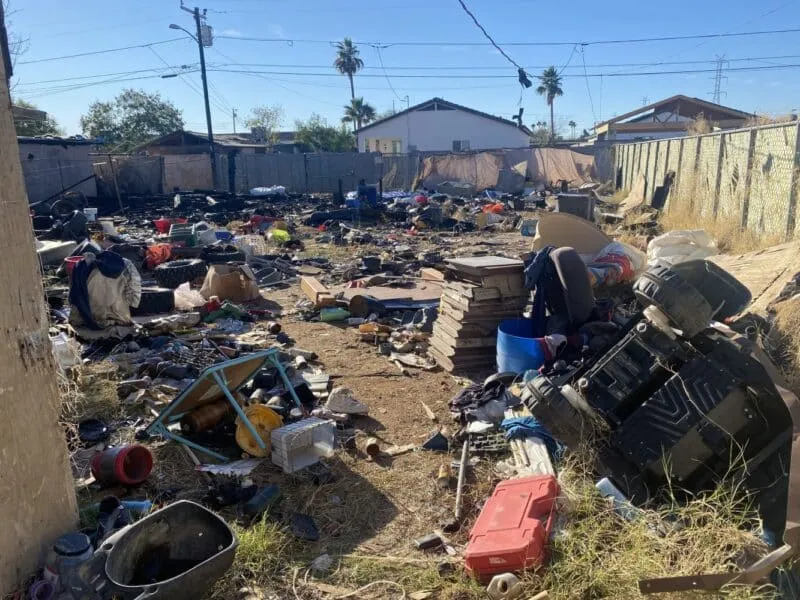 hoarder house yard cleanout junk